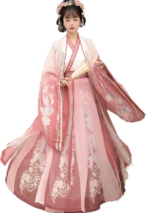 Chinese Original Hanfu Dress for Women, Traditional Chinese Embroidered Hanfu,Chinese Antiquity Costume Maxi Skirt