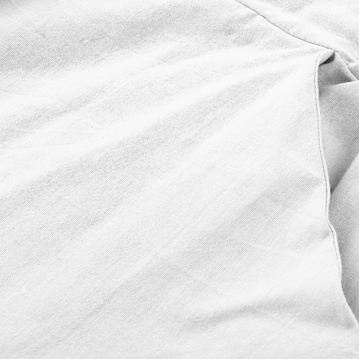Cotton Line Drawstring Waist Linen Pants for Women High Waist Relaxed Fit Casual Trousers with Pockets