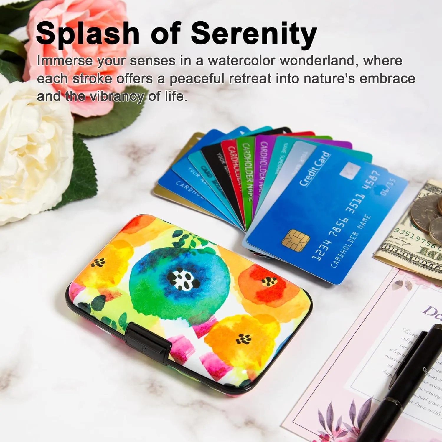 Credit Card Holder Small RFID Blocking Wallet Business Metal Slim Mini Aluminum Hard Case for Women Men