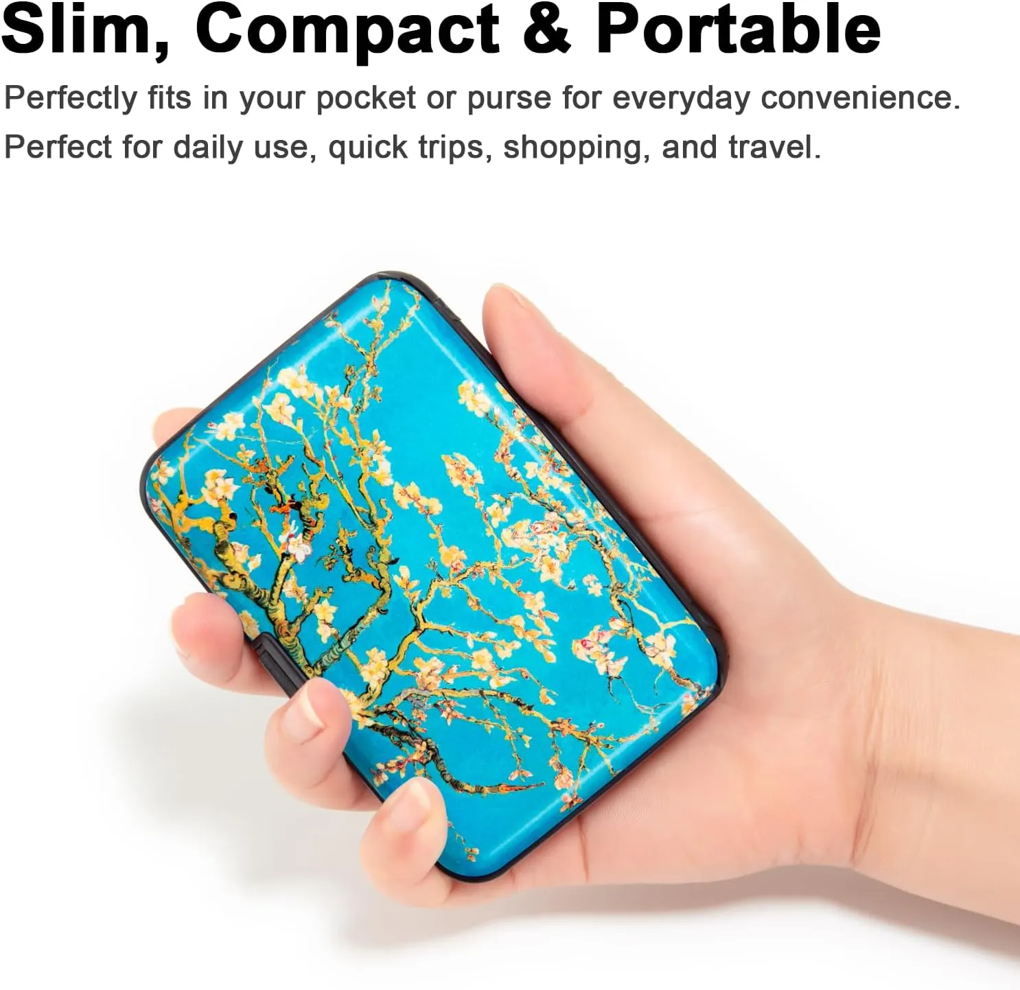 Credit Card Holder Small RFID Blocking Wallet Business Metal Slim Mini Aluminum Hard Case for Women Men