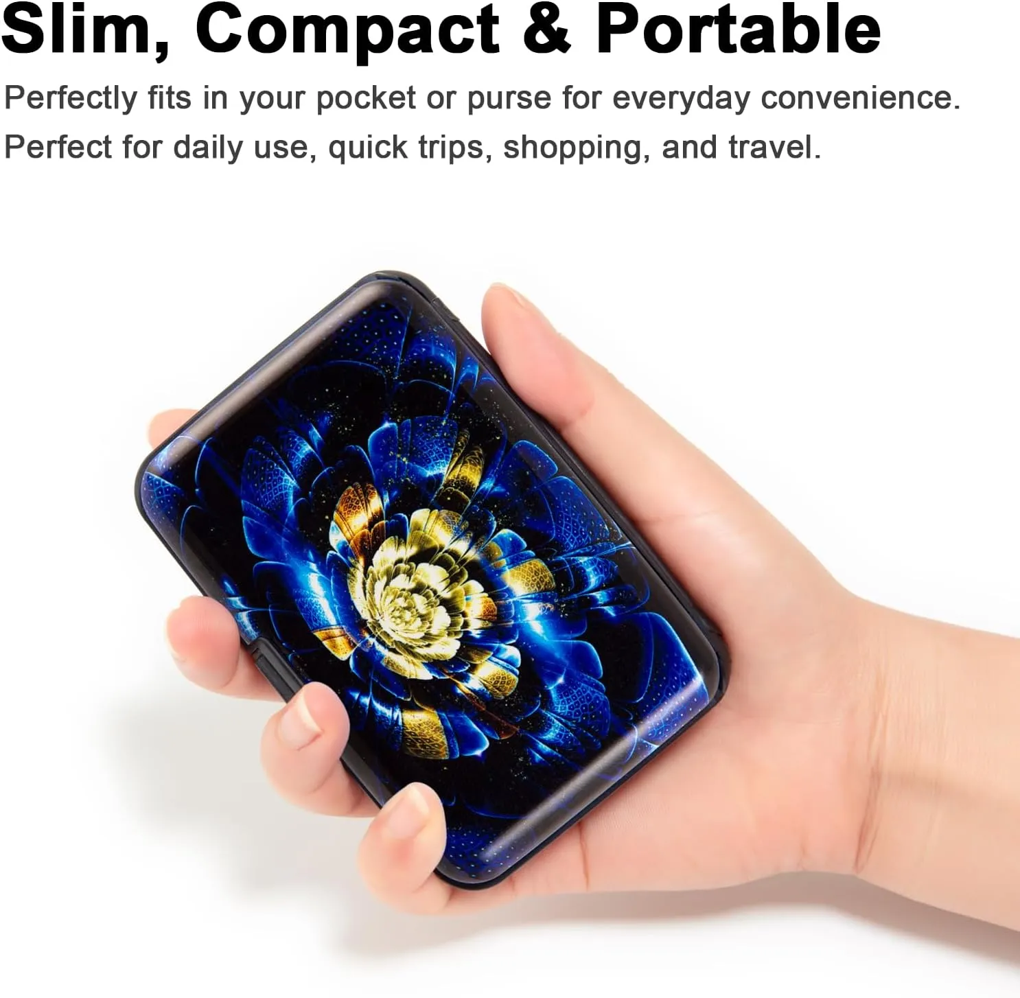 Credit Card Holder Small RFID Blocking Wallet Business Metal Slim Mini Aluminum Hard Case for Women Men
