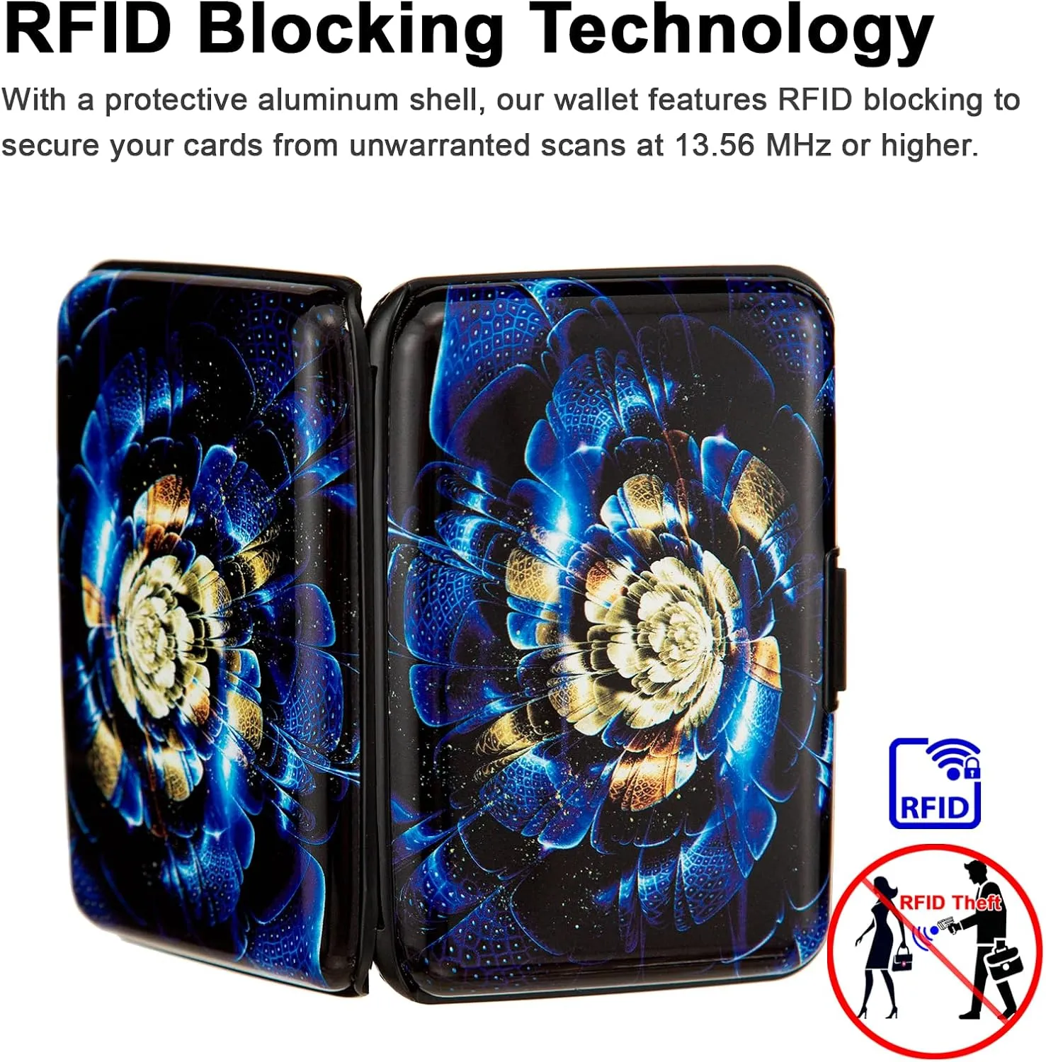 Credit Card Holder Small RFID Blocking Wallet Business Metal Slim Mini Aluminum Hard Case for Women Men