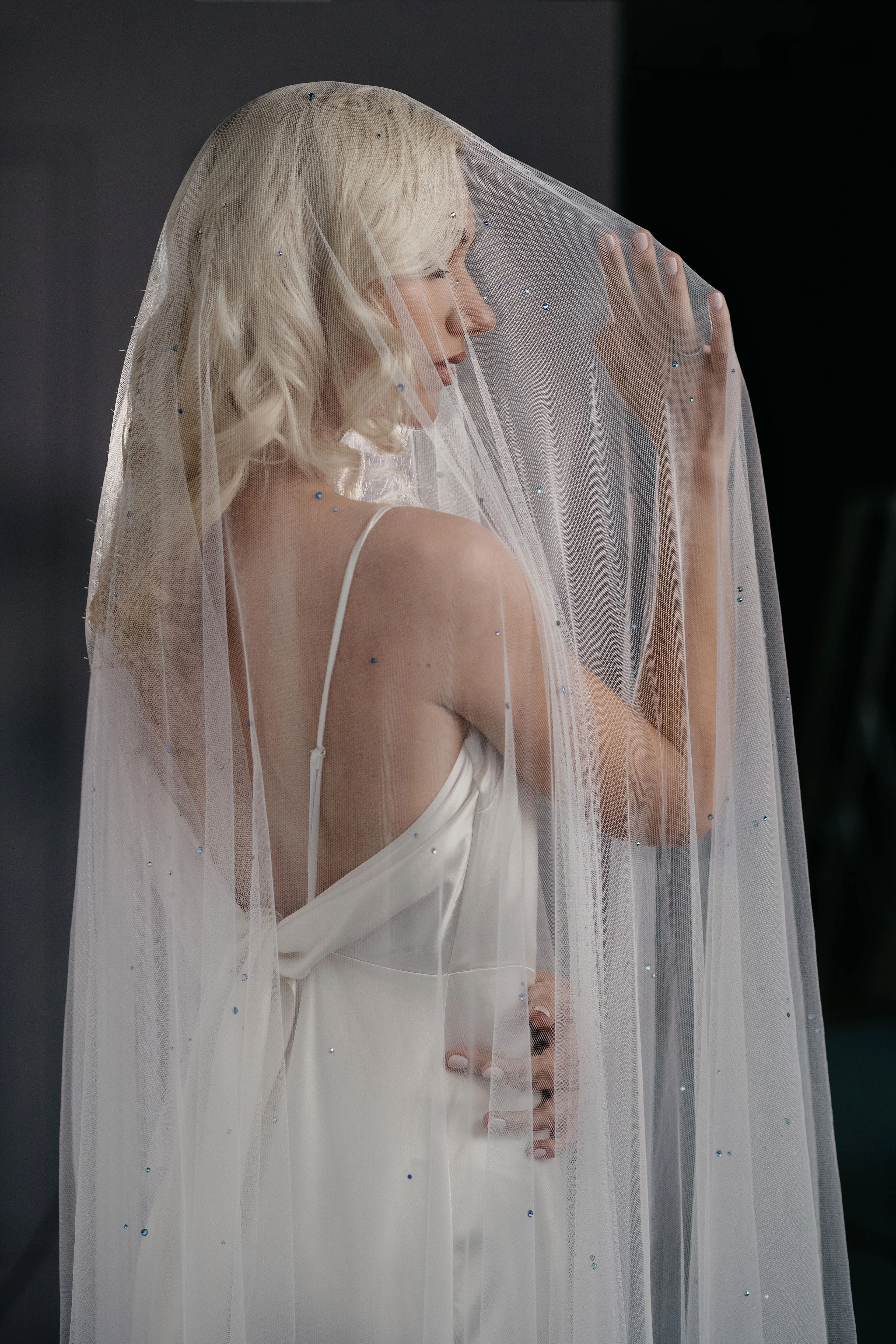 Crystal drop veil - RAIN