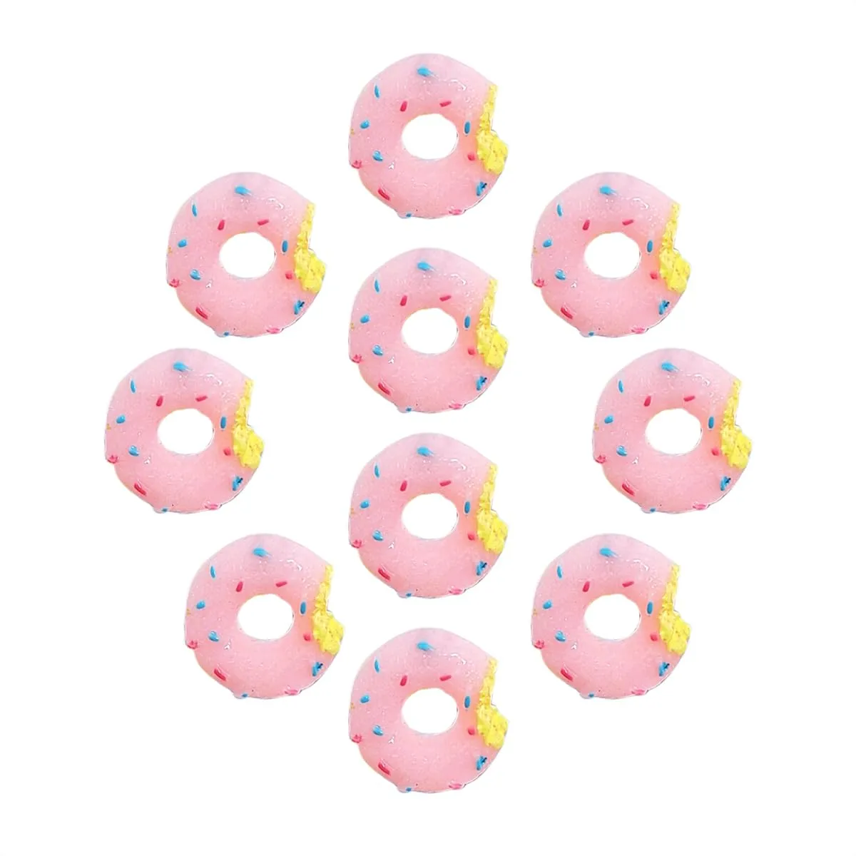 Cute Donut Brooch Pin, Designed Especially For Accessories, Matches With Book Bags, Hats, Jumpers, And Scarves (10pcs pink)