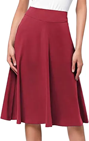 Elastic High Waist Floral Print Boho Maxi Skirt Women Tiered Pleated Flowy Long Summer Beach Skirt