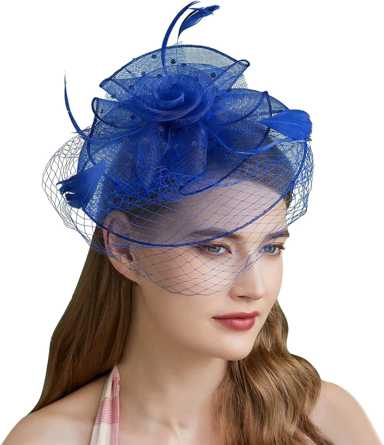 Fascinator for Women Derby Tea Party Casual Feather Headband Fashion 1920s Flapper Hair Clip Fascinators Headpiece