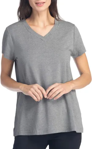Fishers Finery Women's Ecofabric Short Sleeve V-Neck Tee; Relaxed Fit
