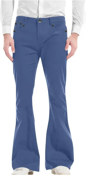 Flare Pants for Men Relaxed Fit Durable Comfortable Classic Stylish Dailywear Casual Travel Versatile Elegant