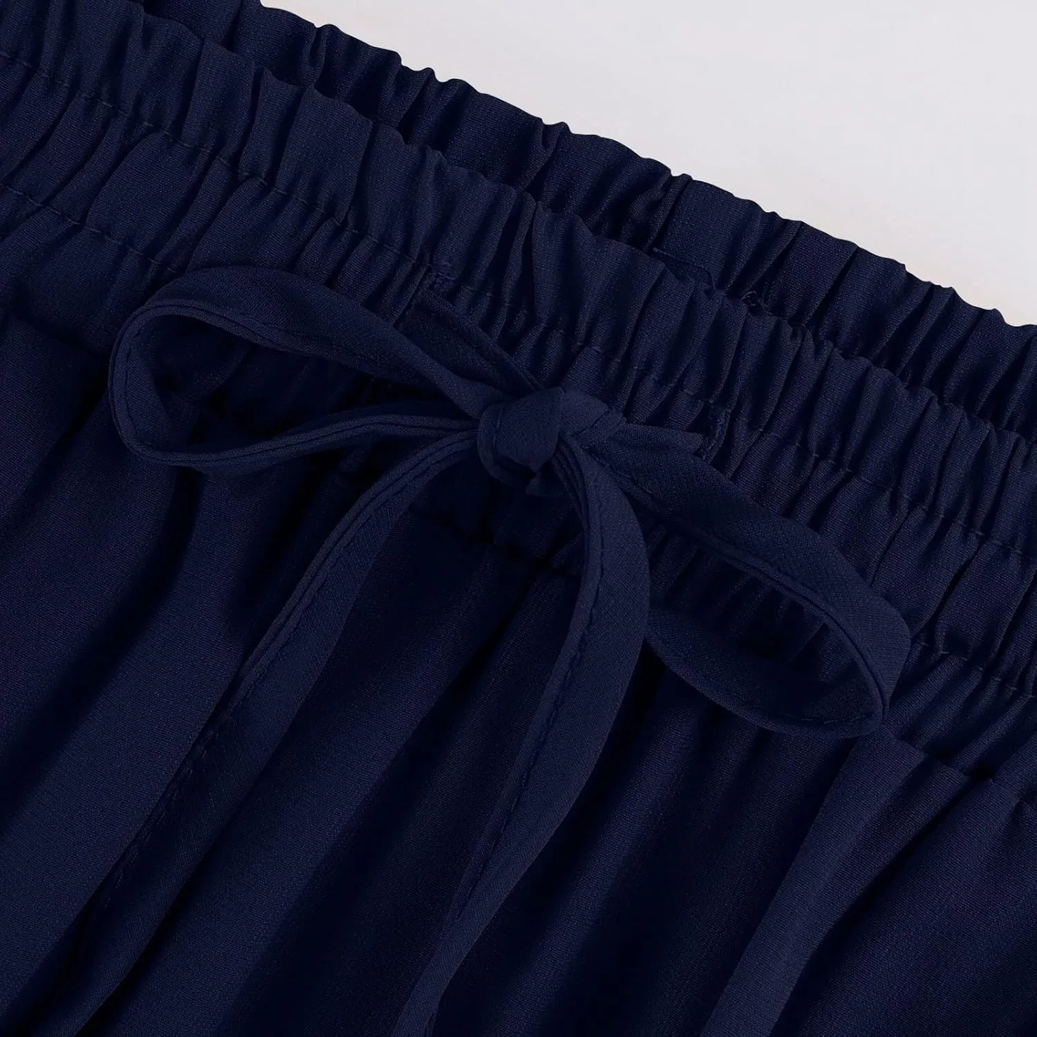 Flowy Maxi Skirts for Women High Waisted Tiered Long Skirt Ladies Soft Drawstring Casual Ruffle Skirts