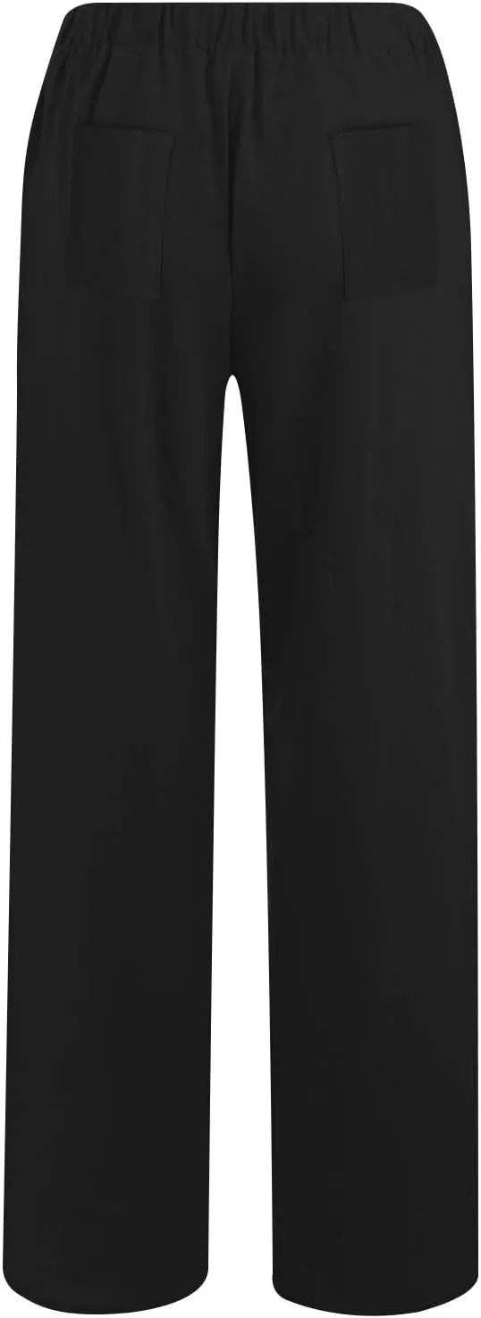 Flowy Pants for Women Comfy Wide Leg Pants High Waisted Loose Summer Pants Loose Boho Pants Soft Casual Beach Pants