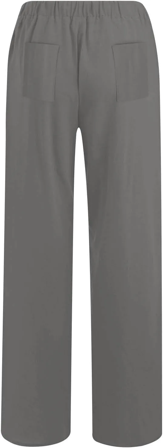 Flowy Pants for Women Comfy Wide Leg Pants High Waisted Loose Summer Pants Loose Boho Pants Soft Casual Beach Pants