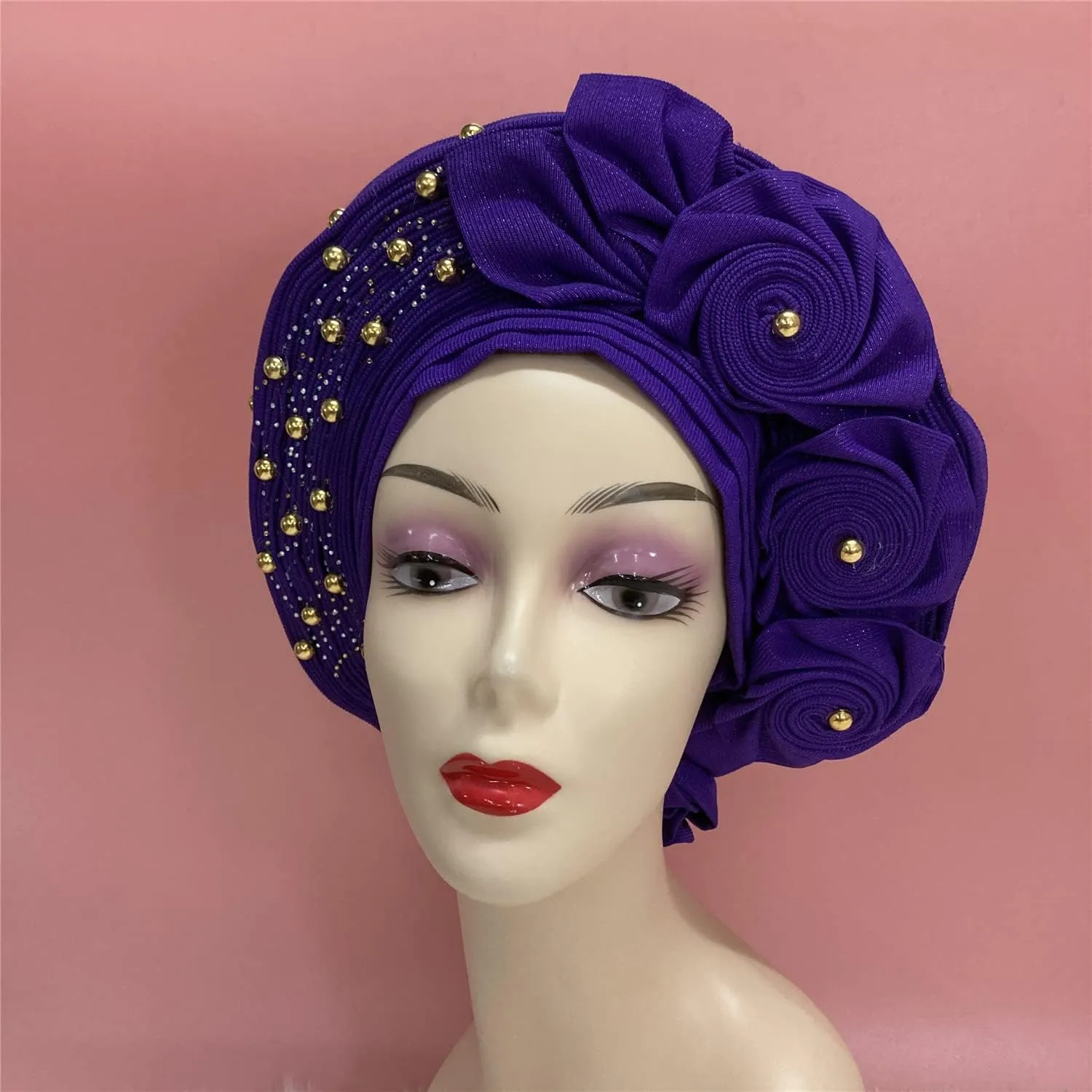 Gele Headties African Headgear Hats for Wedding Party Hats Gele Headties Nigerian Handmade Hats for Women