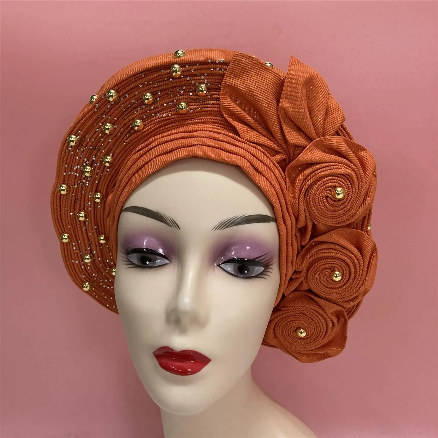 Gele Headties African Headgear Hats for Wedding Party Hats Gele Headties Nigerian Handmade Hats for Women