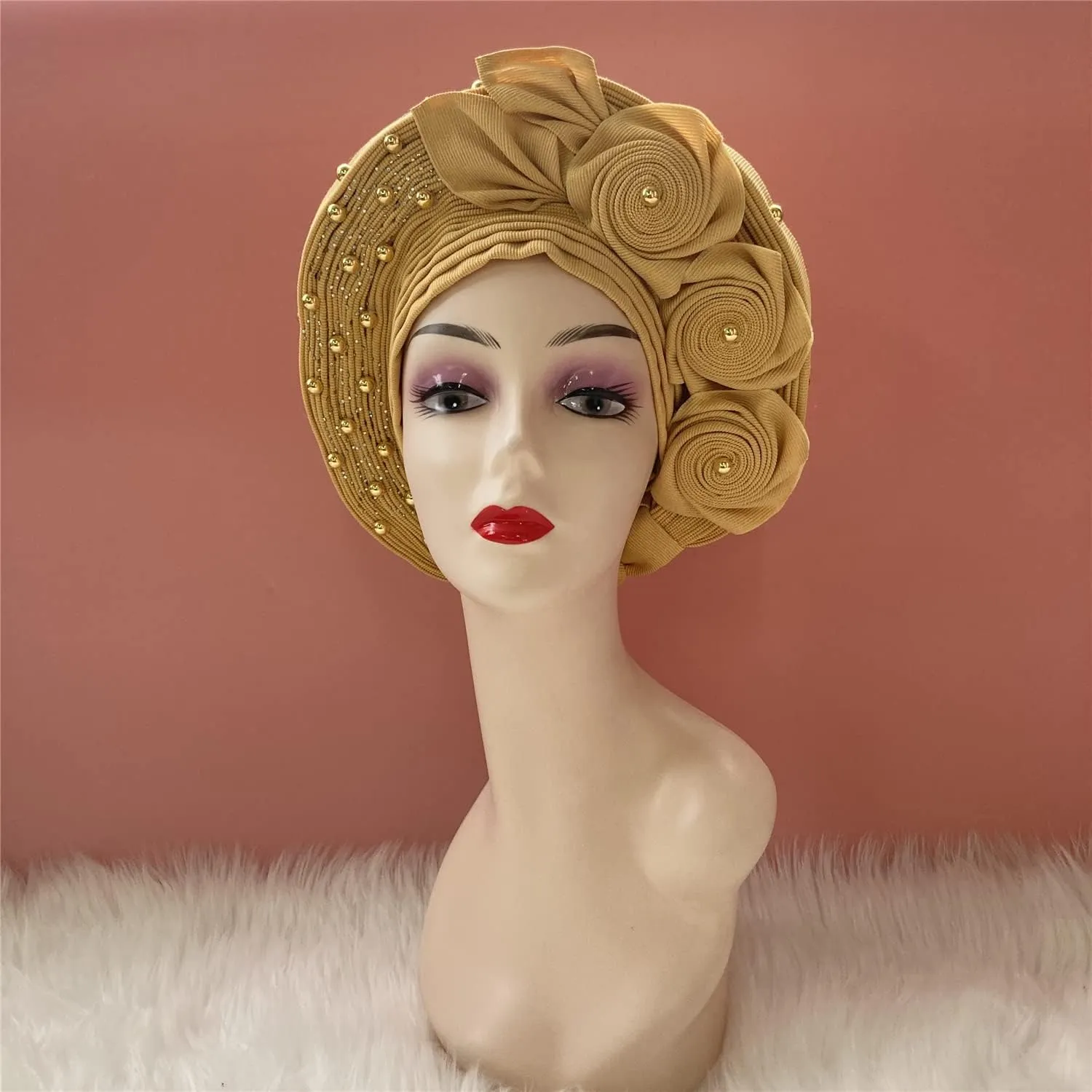 Gele Headties African Headgear Hats for Wedding Party Hats Gele Headties Nigerian Handmade Hats for Women