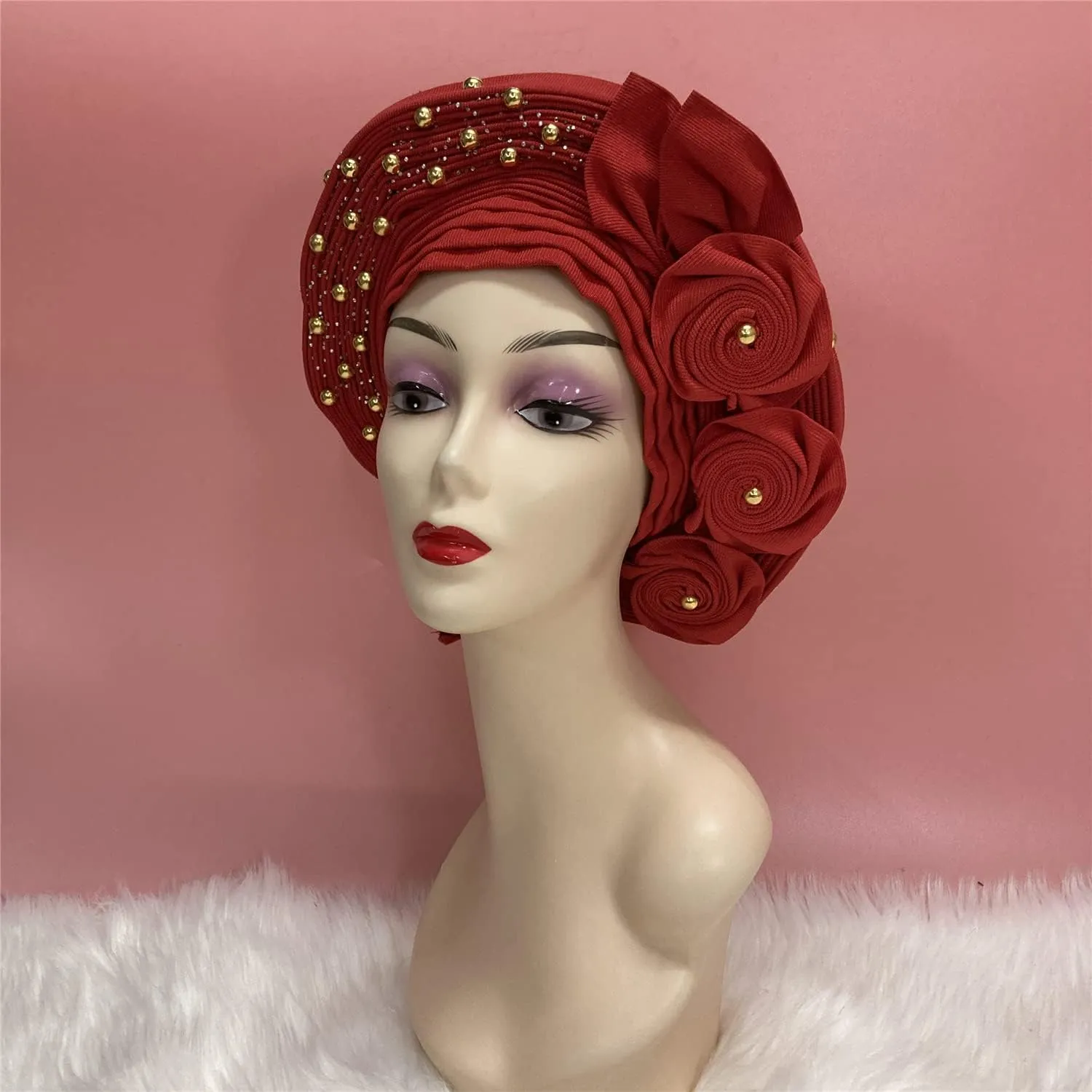 Gele Headties African Headgear Hats for Wedding Party Hats Gele Headties Nigerian Handmade Hats for Women