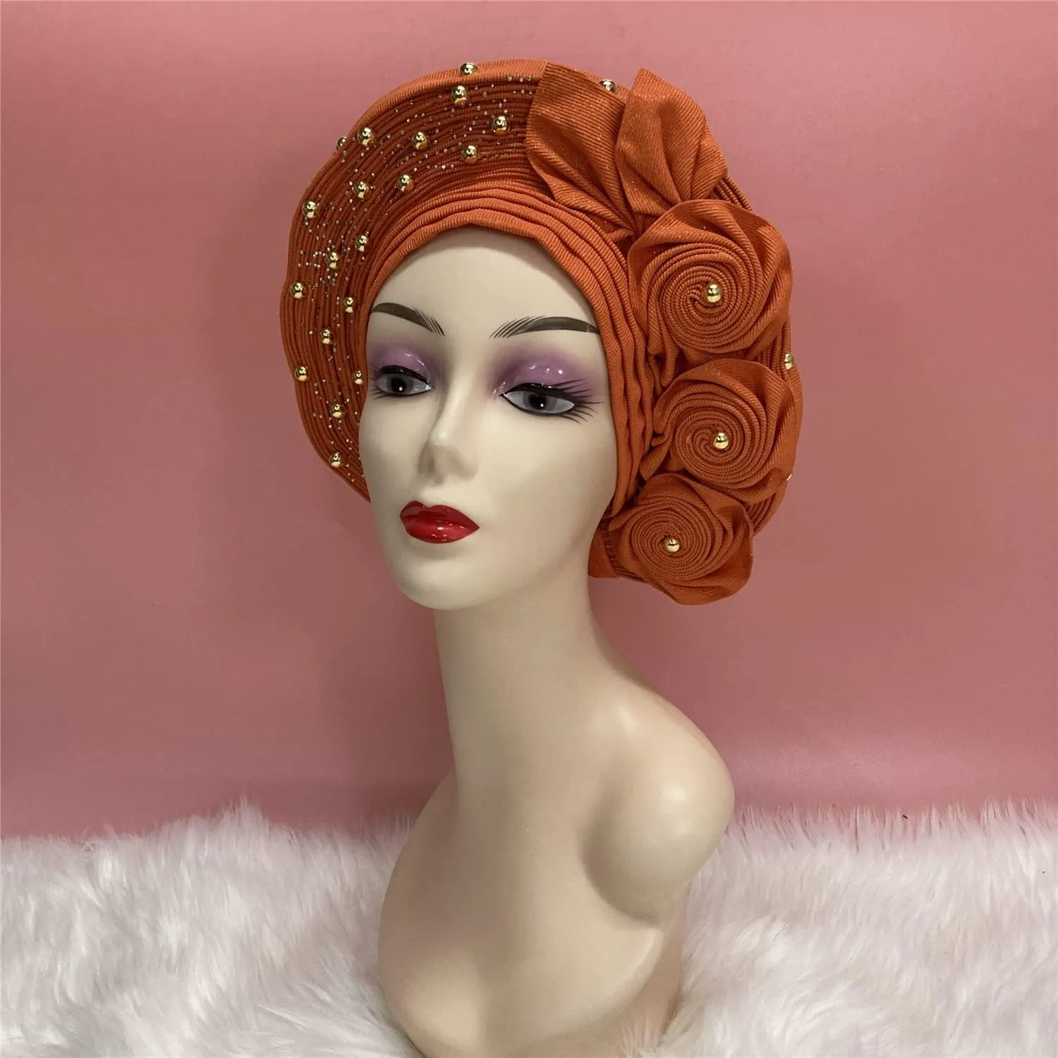 Gele Headties African Headgear Hats for Wedding Party Hats Gele Headties Nigerian Handmade Hats for Women