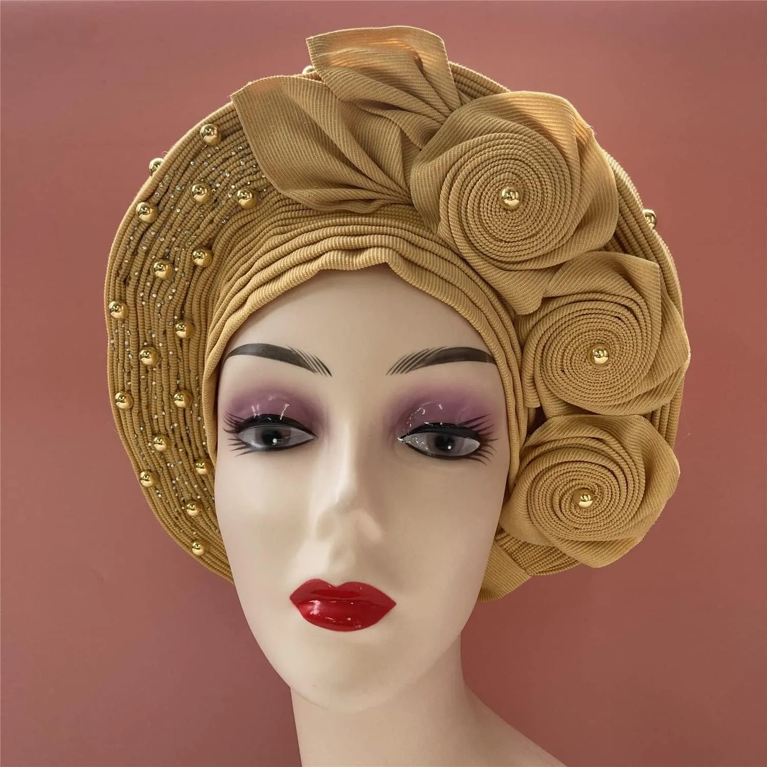 Gele Headties African Headgear Hats for Wedding Party Hats Gele Headties Nigerian Handmade Hats for Women
