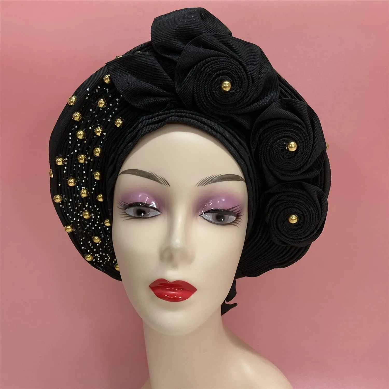 Gele Headties African Headgear Hats for Wedding Party Hats Gele Headties Nigerian Handmade Hats for Women
