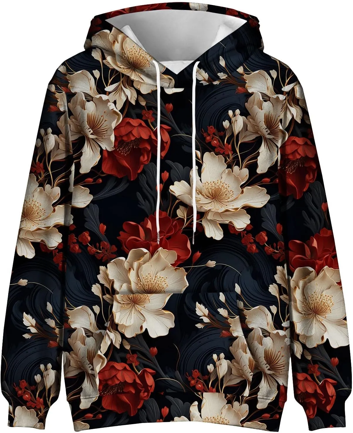 GOFULY Men'S Hoodies Camo Sweatshirts Fashion Fall Hoodies Pullover Drawstring Winter Long Sleeve Shirt With Kangaroo Pocket