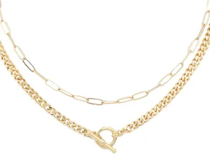 Gold Stacking Necklaces Set,Paperclip Necklace Dainty Chunky and Thin Chain Trendy Layering Necklaces for Women