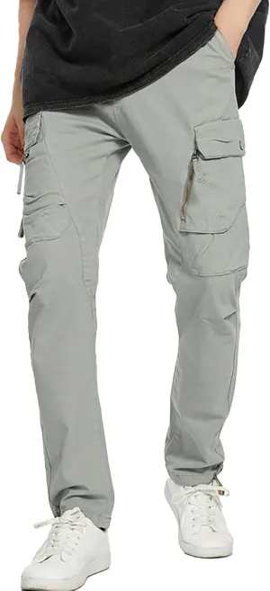 Golf Pants Men Stretch Relaxed Fit Classic Cargo Sweatpants Stretch Waistband Workout Joggers Athletic Hiking Pants