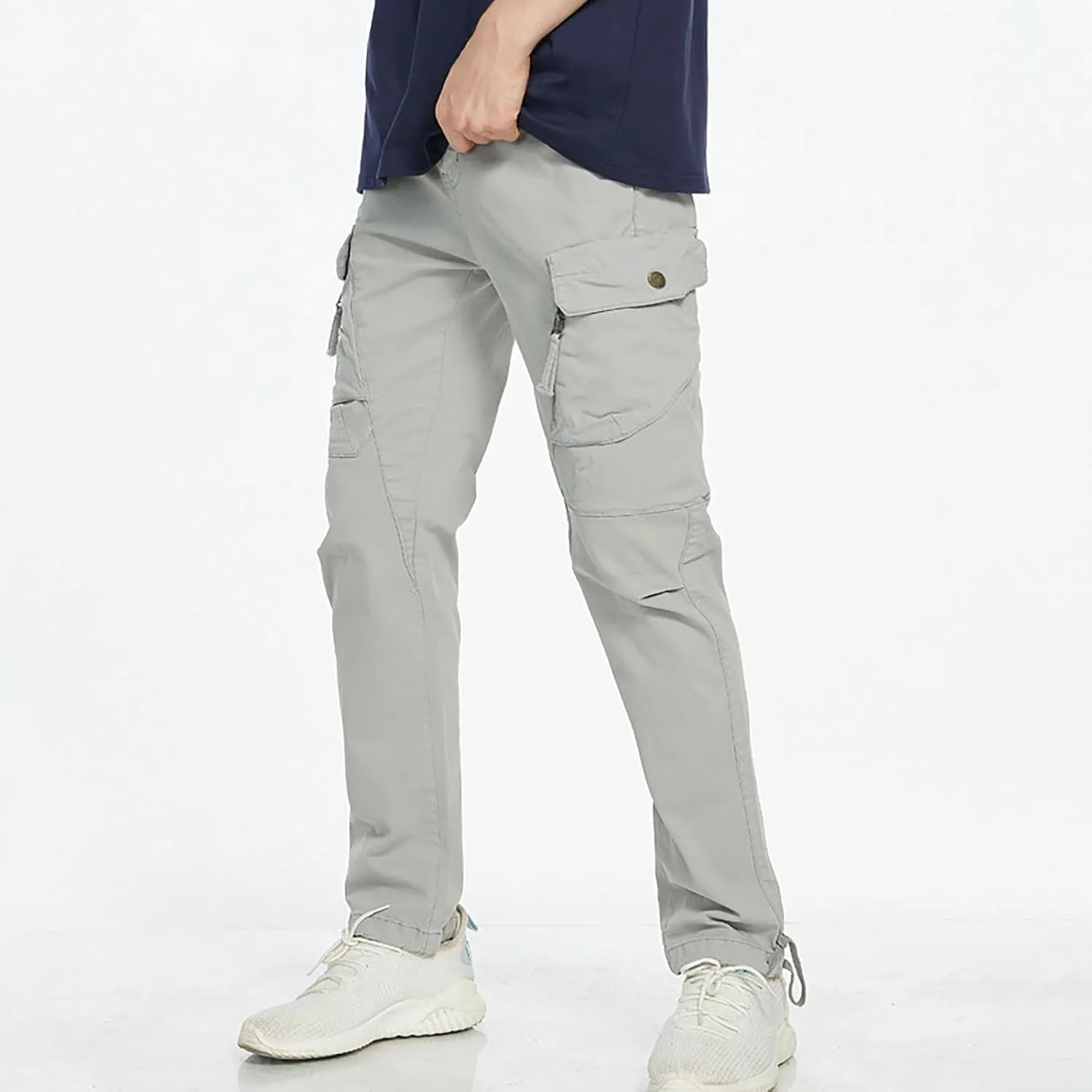 Golf Pants Men Stretch Relaxed Fit Classic Cargo Sweatpants Stretch Waistband Workout Joggers Athletic Hiking Pants