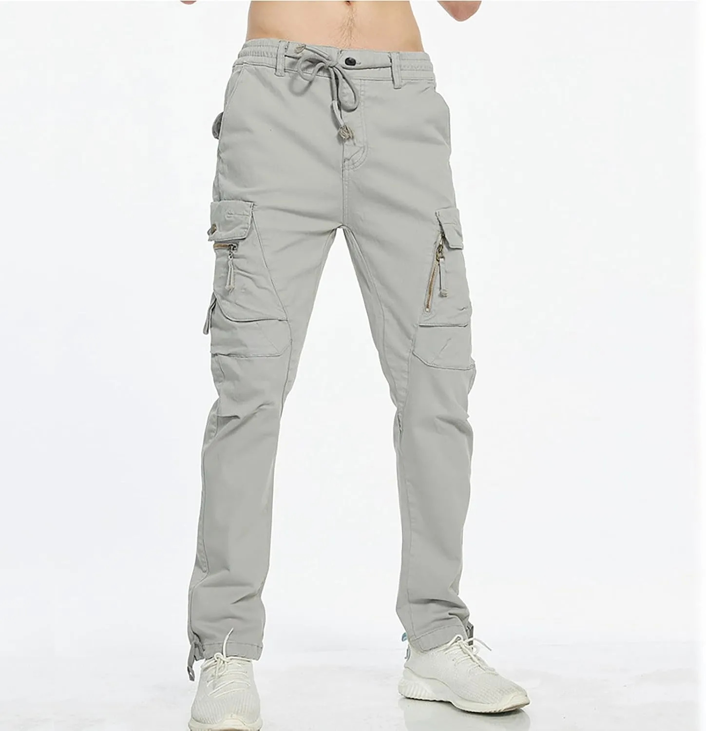 Golf Pants Men Stretch Relaxed Fit Classic Cargo Sweatpants Stretch Waistband Workout Joggers Athletic Hiking Pants