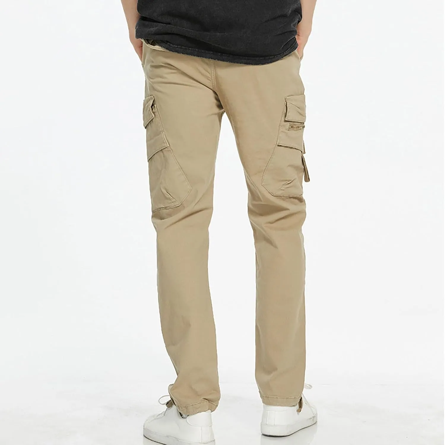 Golf Pants Men Stretch Relaxed Fit Classic Cargo Sweatpants Stretch Waistband Workout Joggers Athletic Hiking Pants