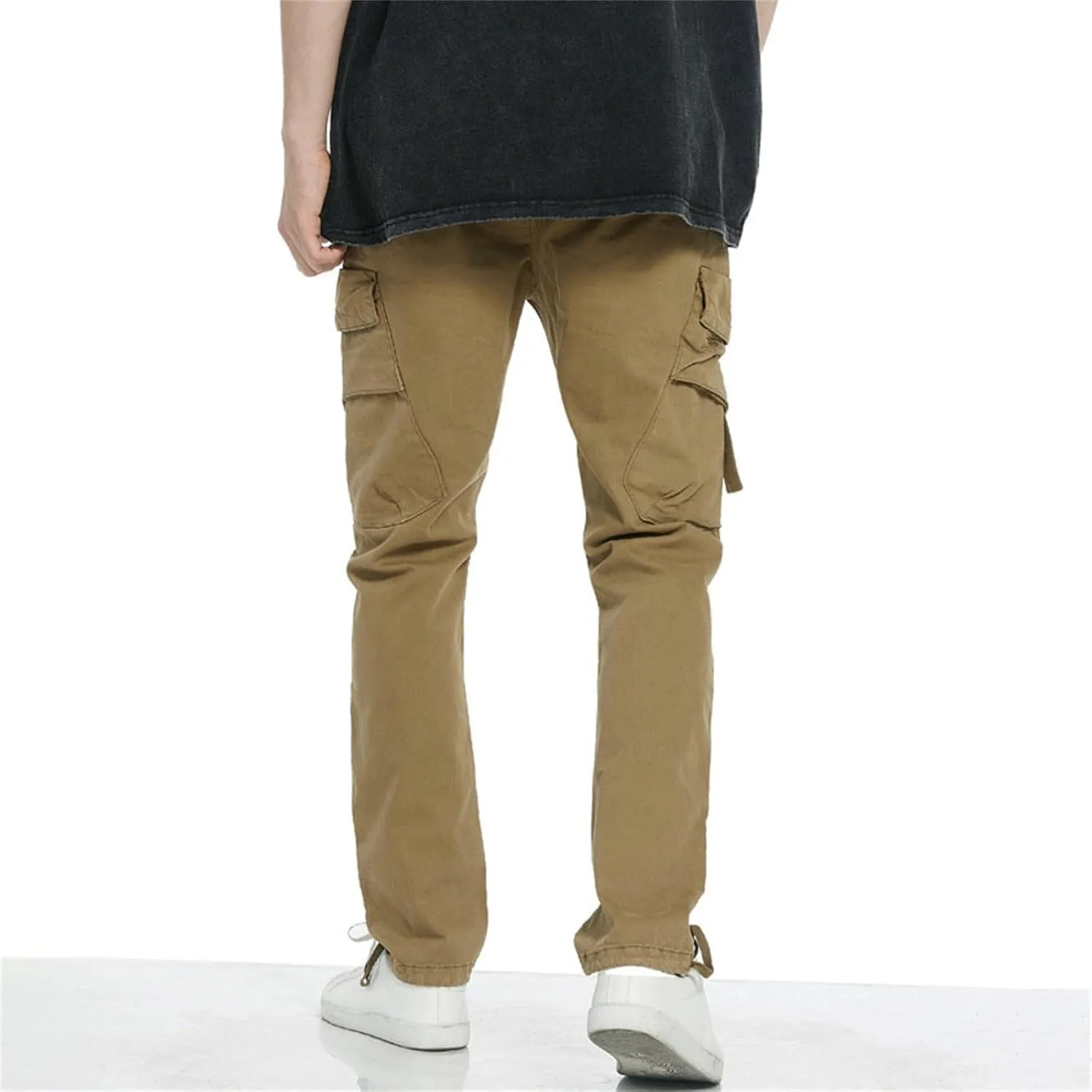 Golf Pants Men Stretch Relaxed Fit Classic Cargo Sweatpants Stretch Waistband Workout Joggers Athletic Hiking Pants