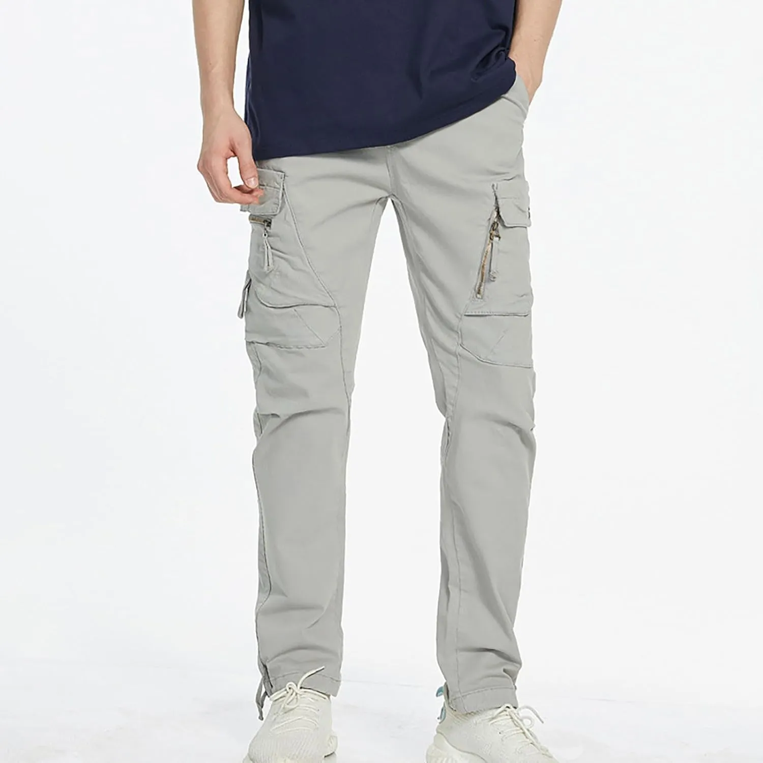 Golf Pants Men Stretch Relaxed Fit Classic Cargo Sweatpants Stretch Waistband Workout Joggers Athletic Hiking Pants