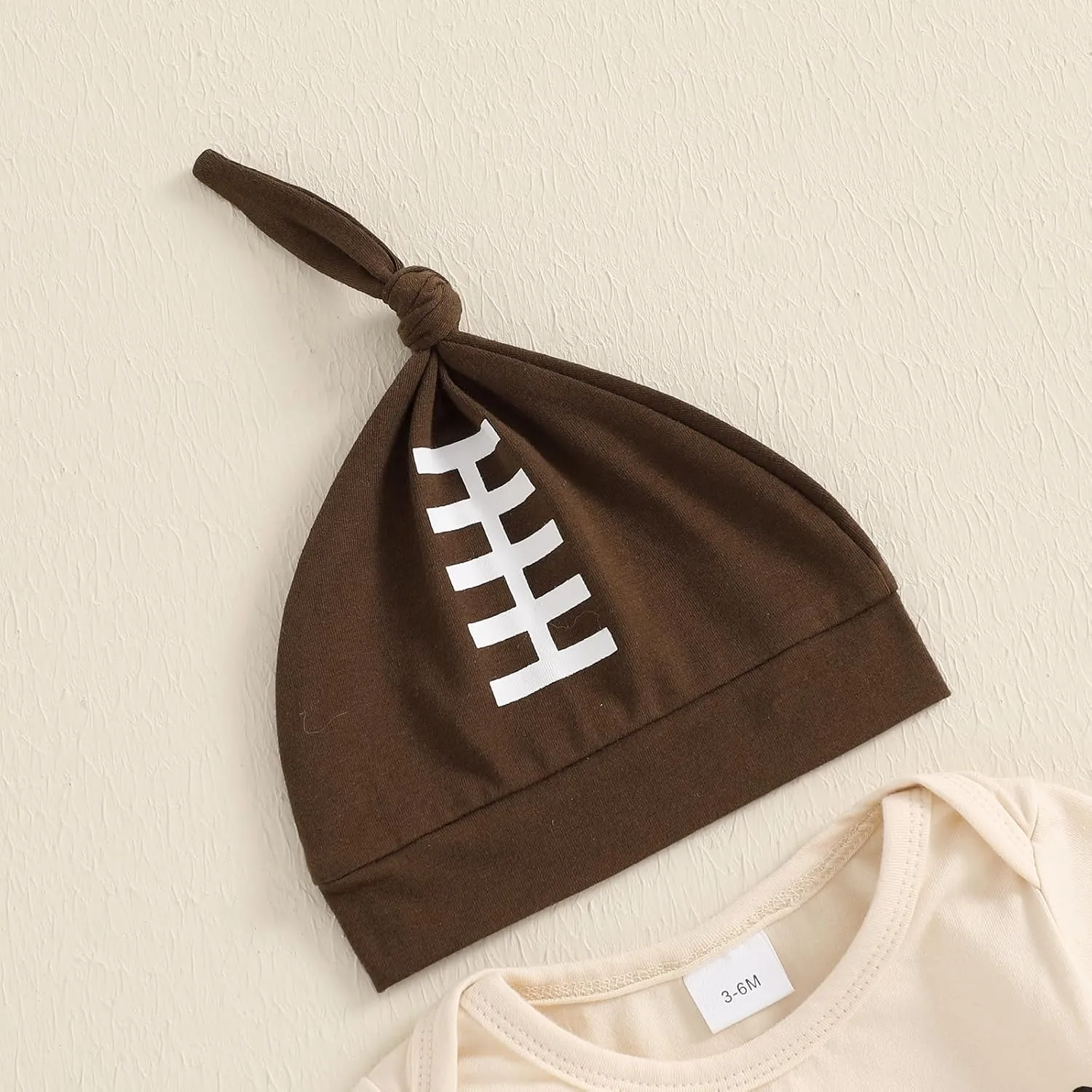 GOOCHEER Newborn Baby Boy Clothes Football Long Sleeve Romper Shirt Tops Pants Fall Winter Outfits Hat Set