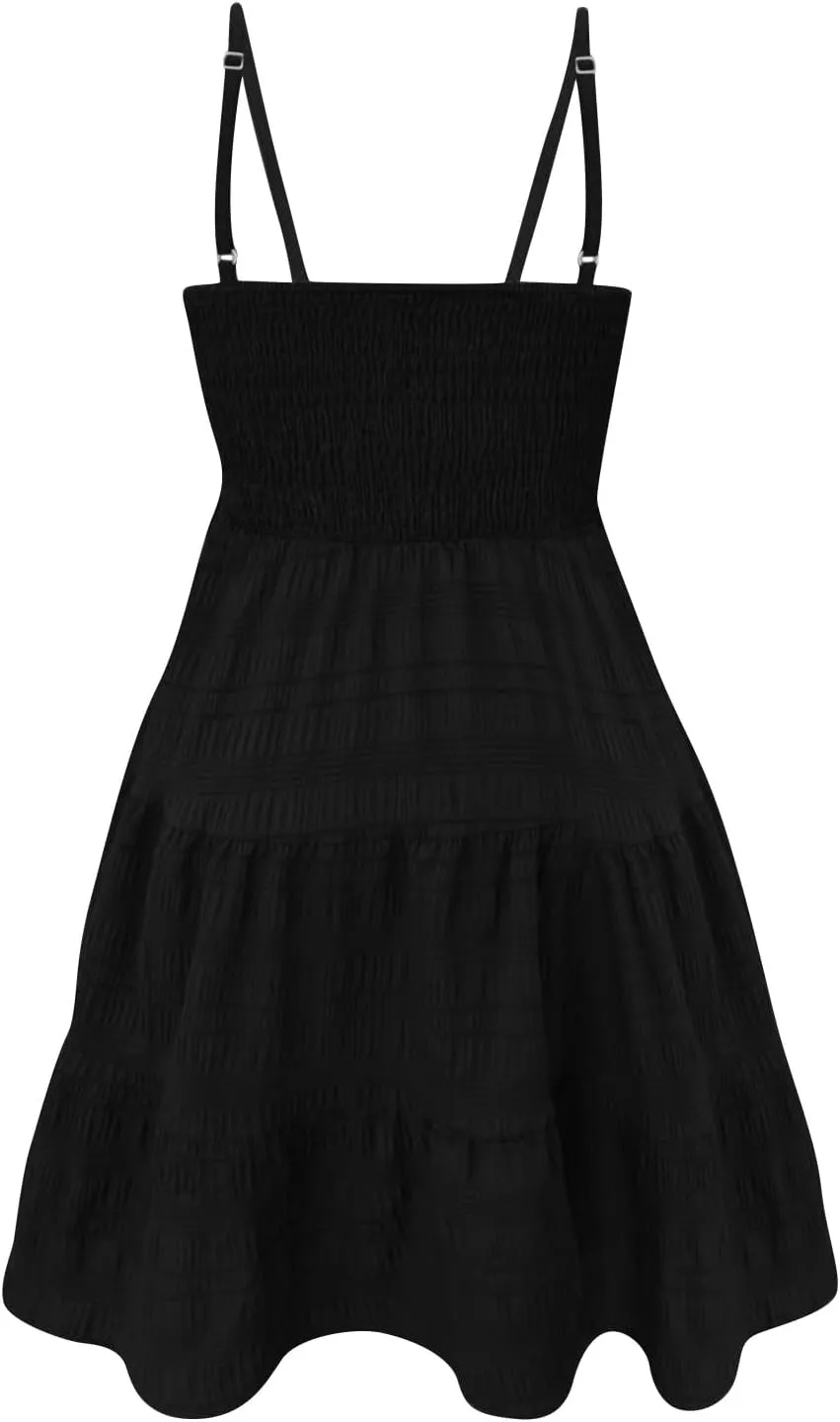 Graduation Dress-2025 Summer Elegant Mini Spaghetti Strap Homecoming Dresses A Line Swing Dance Party Dress for Teens