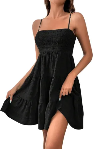 Graduation Dress-2025 Summer Elegant Mini Spaghetti Strap Homecoming Dresses A Line Swing Dance Party Dress for Teens