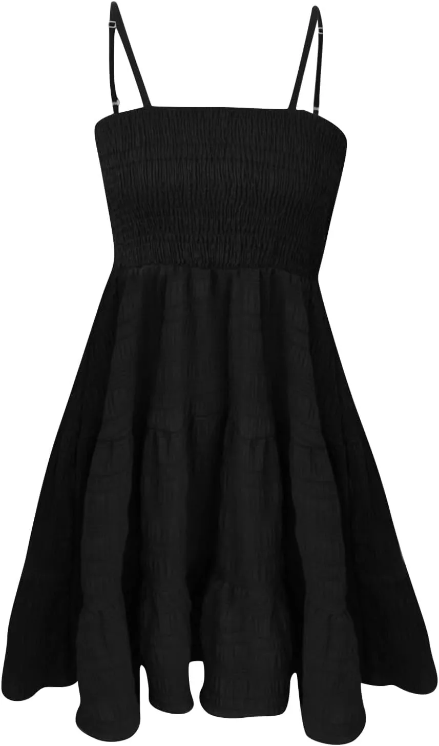 Graduation Dress-2025 Summer Elegant Mini Spaghetti Strap Homecoming Dresses A Line Swing Dance Party Dress for Teens