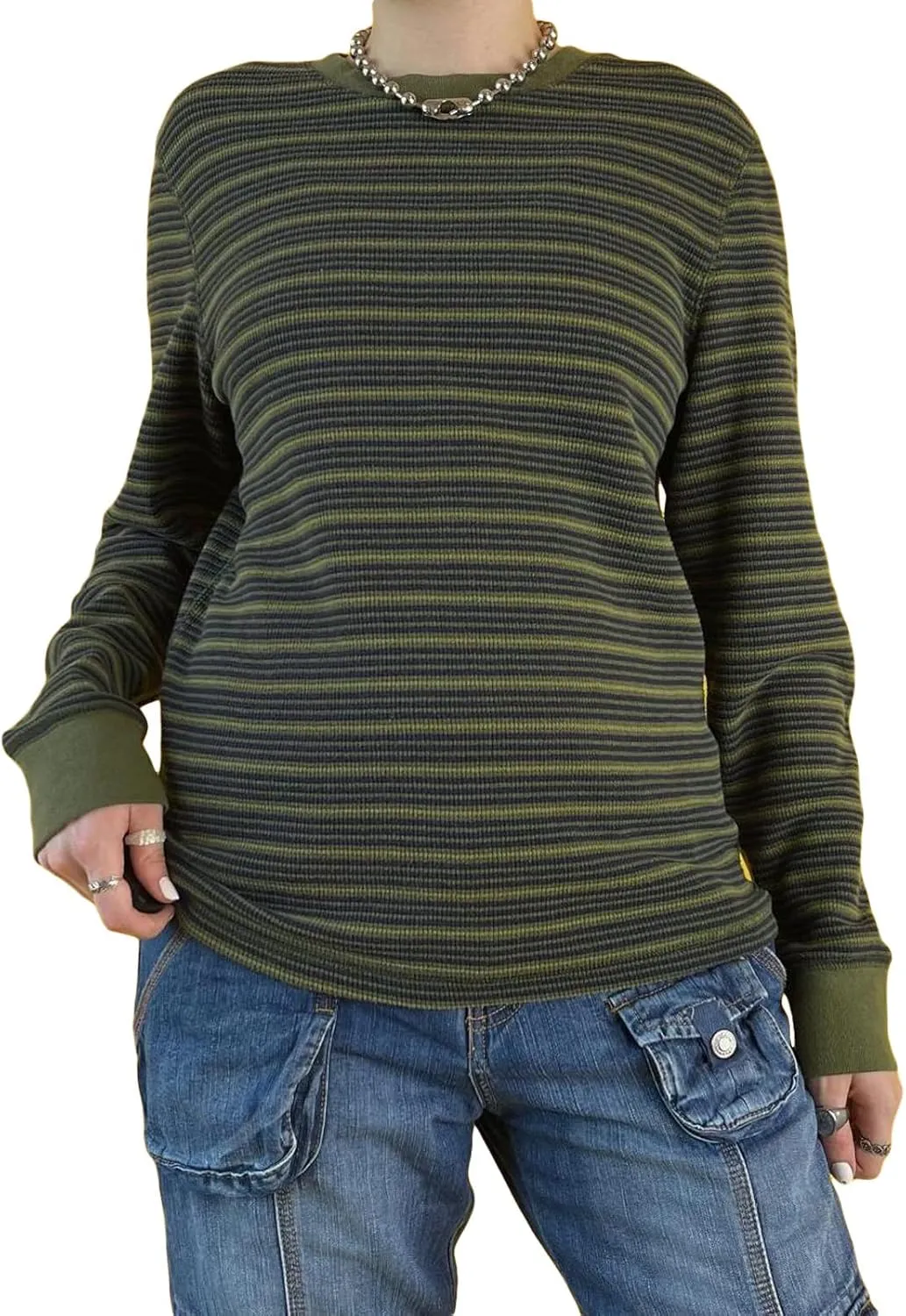 Graphic Tees for Women Teen Girls Aesthetic Grunge Gothic Clothes Y2k Shirt Knit Basic Long Sleeve Top Fall
