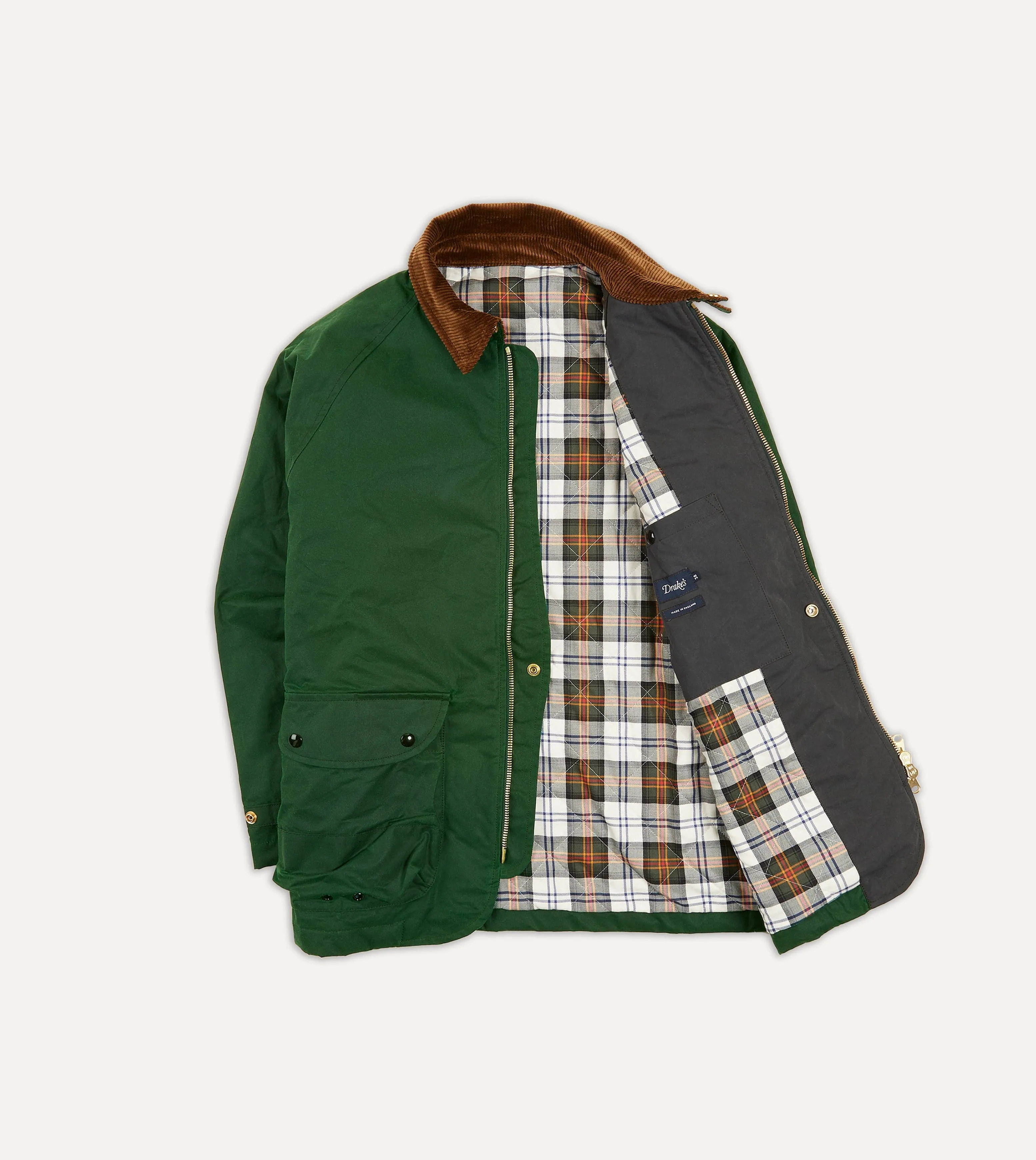 Green Waxed Coverall Jacket