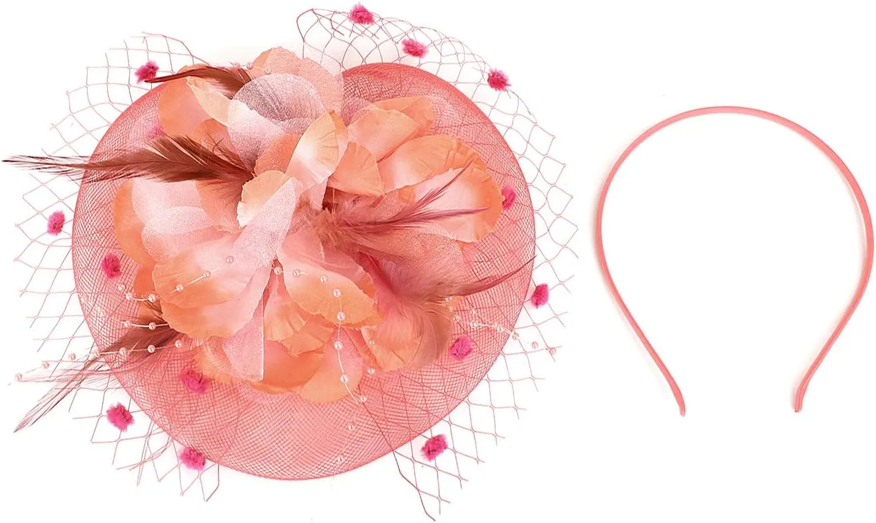 Hair Fascinator Hats for Women Cocktail Tea Party Church Kentucky Hats