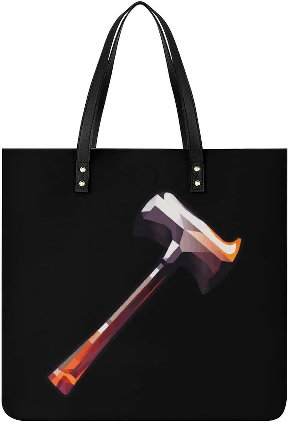 Hammer Tote Bags PU Leather Top Handle Satchel Handbags Shoulder Bags Travel Purse for Women Men