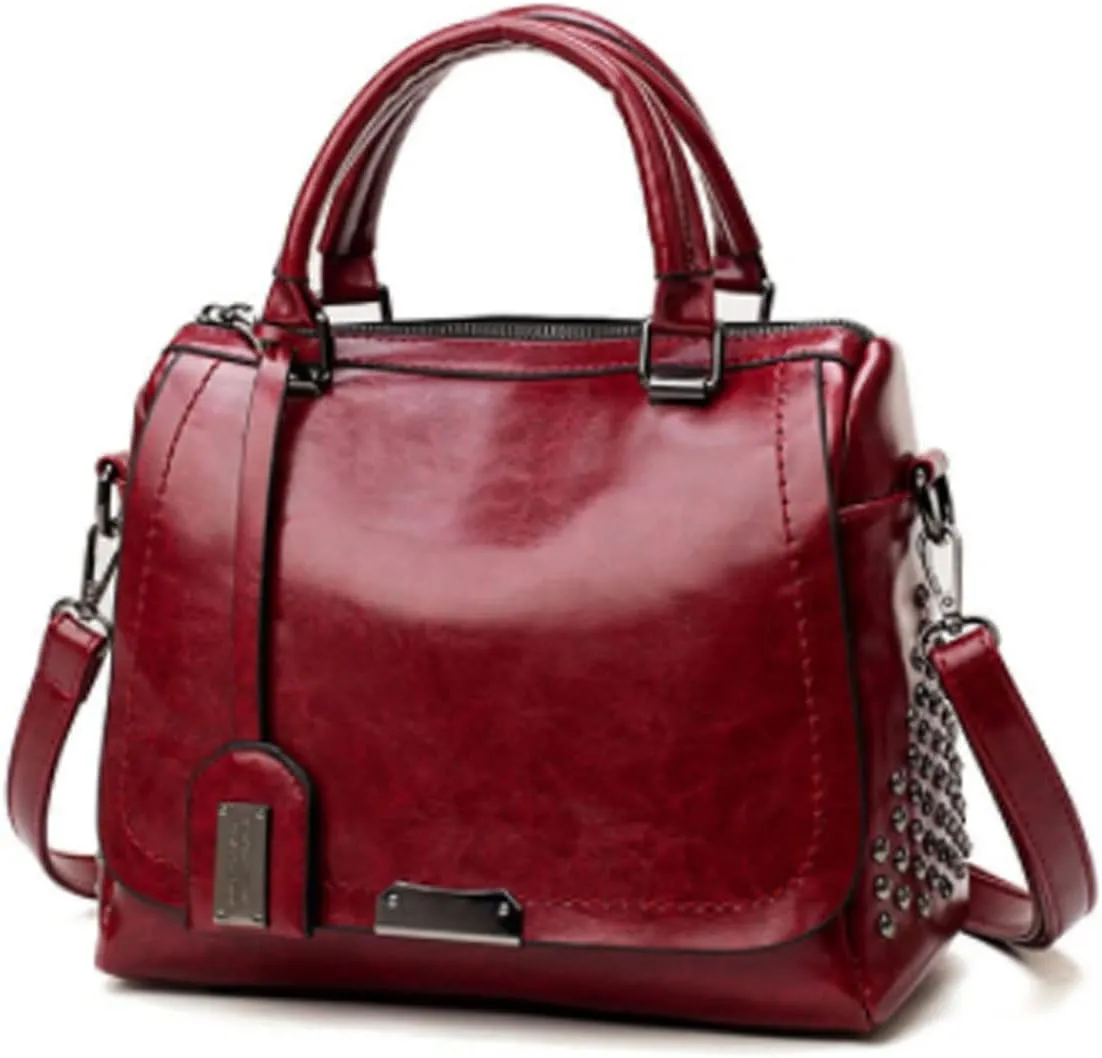 Handbags for women Crossbody Bags for Women Shouler Bag Handbags Women Bags Designer Oil Wax Leather Rivet Bag