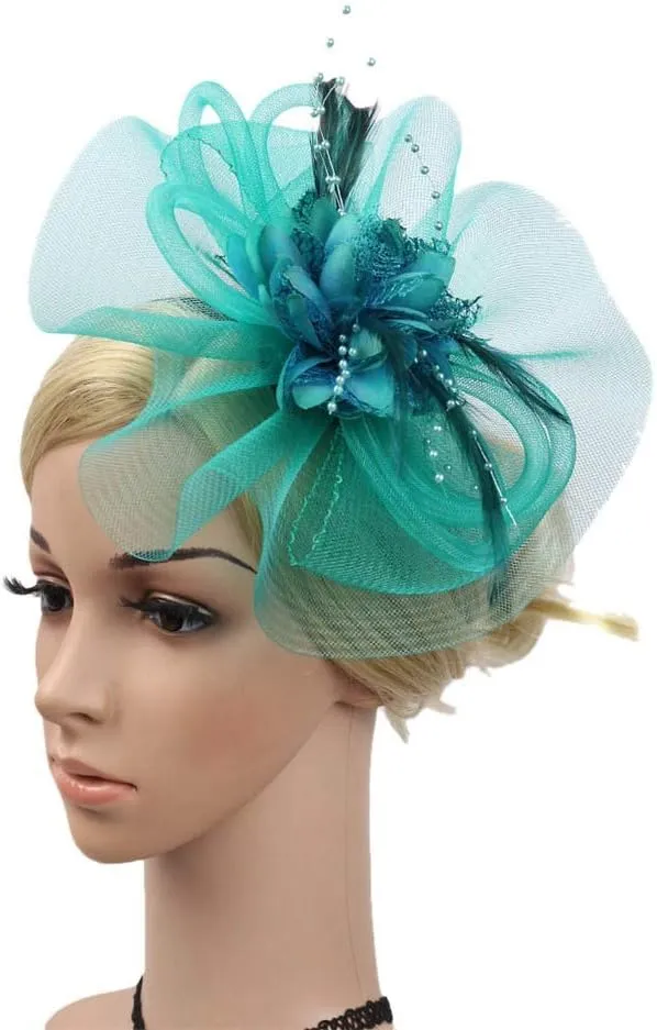 Hat Tea Hat Fascinators Hat Hair Clip Fascinator Hair Clip Hat Bowler Feather Flower Veil Wedding Party , Mesh Headwear