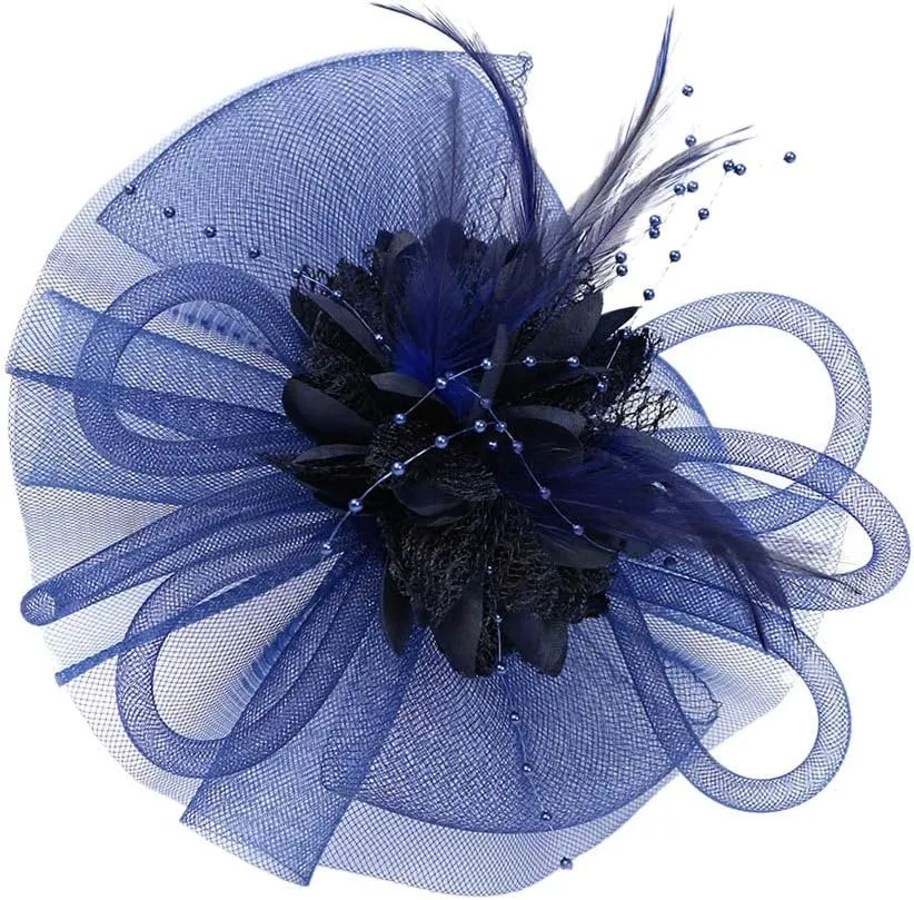 Hat Tea Hat Fascinators Hat Hair Clip Fascinator Hair Clip Hat Bowler Feather Flower Veil Wedding Party , Mesh Headwear