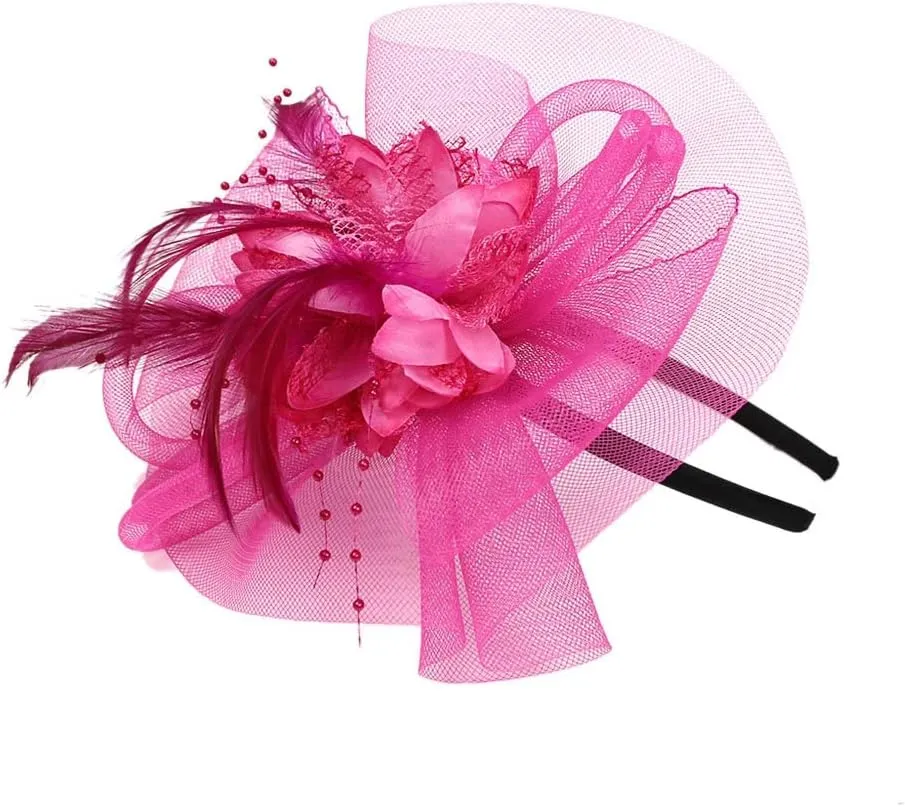 Hat Tea Hat Fascinators Hat Hair Clip Fascinator Hair Clip Hat Bowler Feather Flower Veil Wedding Party , Mesh Headwear