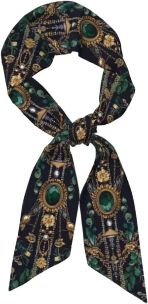 Head Scarf Hair Neck Scarves for Women Fashion Purse Bag Scarfs Handbags Silky Satin Headscarf Charms