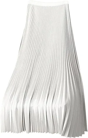 HGps8w Satin Maxi Skirt for Women 2025 Summer Elegant Sliky High Waisted Pleated Versatile Skirts Long Flowy Dress