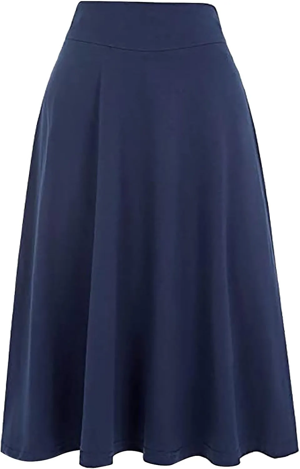 High Waisted Skirts for Women Elastic Waisted Baggy Flowy Casual Skirt Stretchy Soft Comfortable Solid Color Skorts