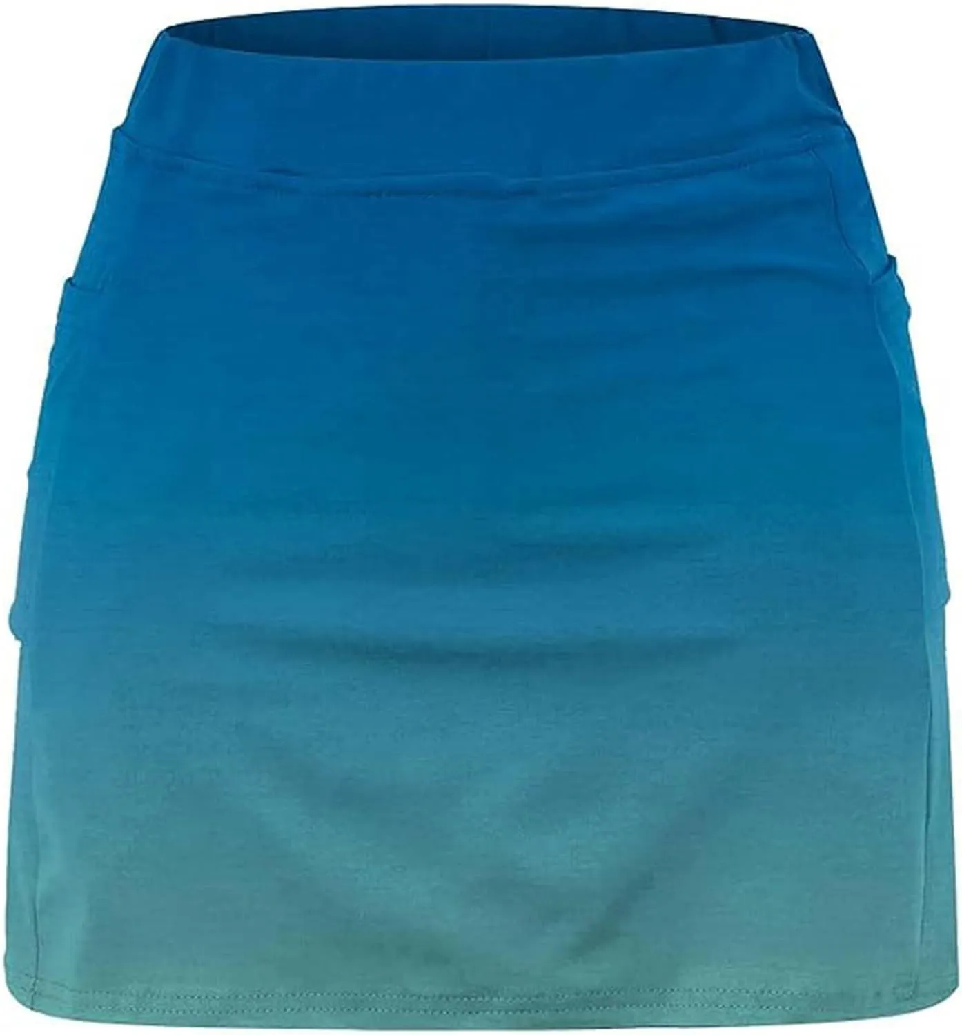High Waisted Skorts for Women Gradient Stretchy Tennis Shirt Lightweight Casual Comfortable Shirts Skirts with Pockets