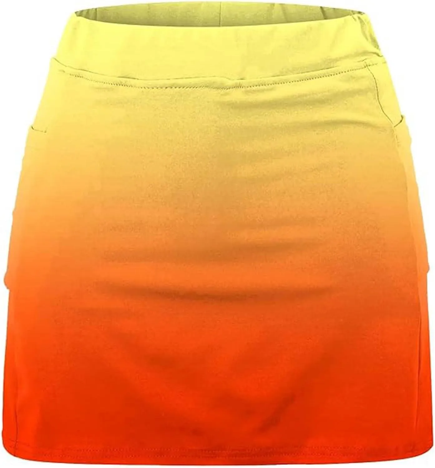 High Waisted Skorts for Women Gradient Stretchy Tennis Shirt Lightweight Casual Comfortable Shirts Skirts with Pockets