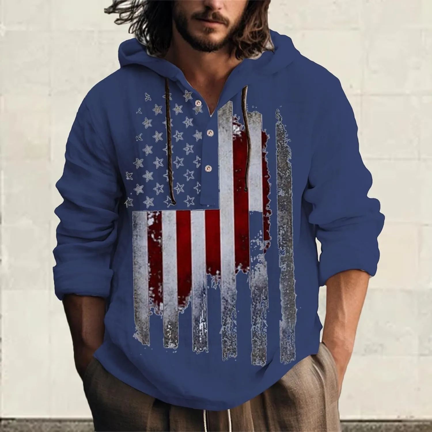 Hooded Sweatshirt Hoodie Splicing Large Size Sweater Jacket Autumn Pocket Winter Sleeve Sweatshirts For Men Custom