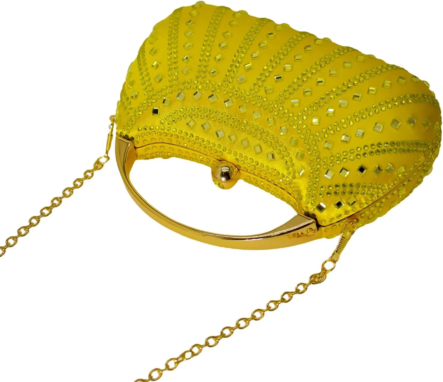 HUANG ZHUANG Elegant Crystal Clutch Rhinestone Handbags For Women Party Purse Wedding Prom Sparkly Bag