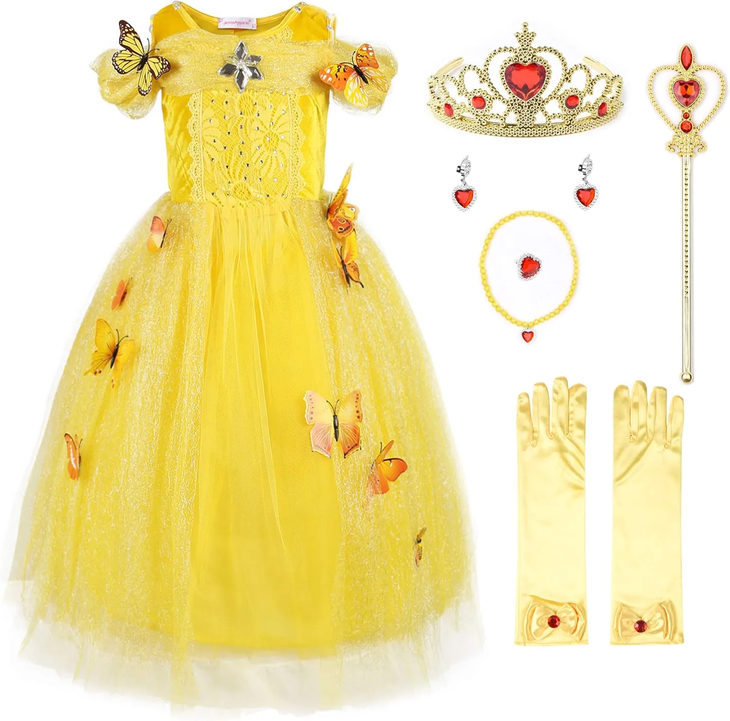 JerrisApparel Flower Girls Dress Princess Costume Butterfly Girl